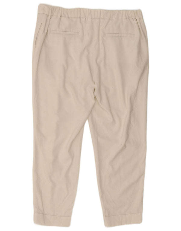 Marks & Spencer koniske cropped bukser til kvinder UK16 Large W34 L25 White