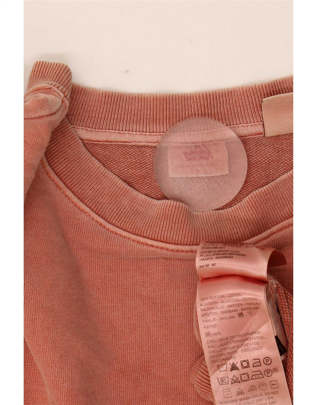 Levi's Dame Oversized Sweatshirt Jumper UK 14 Medium Rød Bomuld