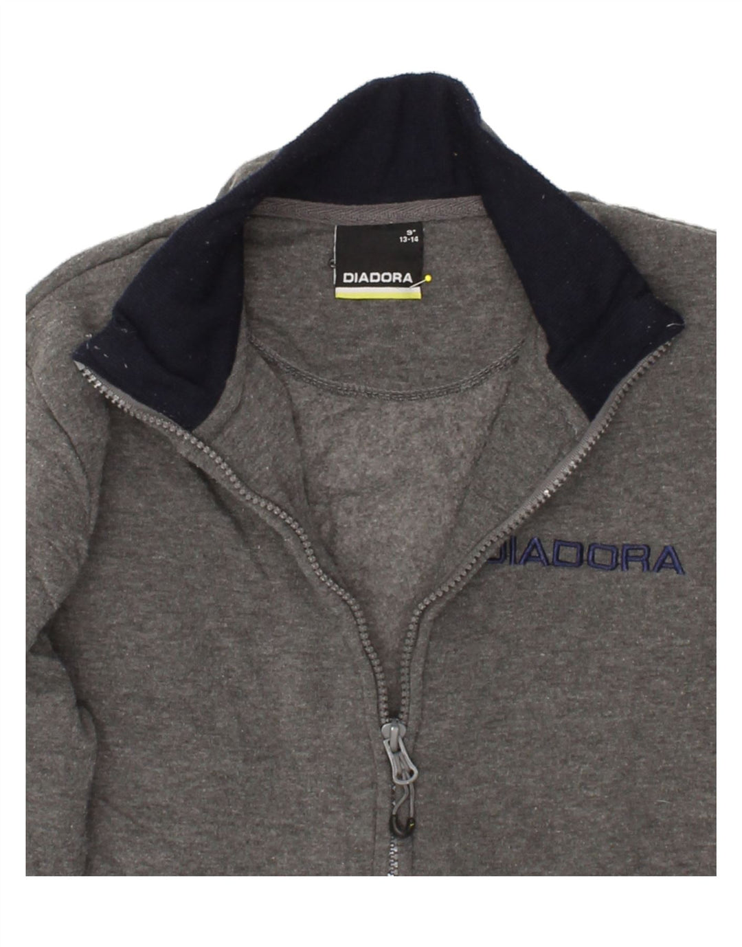 DIADORA Boys Tracksuit Top Jacket 13-14 Years Grey Polyester Vintage Diadora and Second-Hand Diadora from Messina Hembry 