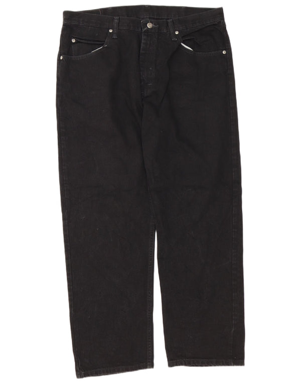 Wrangler Herre Relaxed Fit Casual Bukser W36 L29 Sort Bomuld