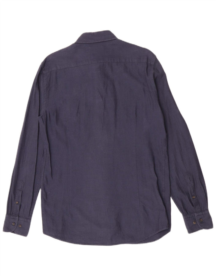 Massimo Dutti Herreskjorte Medium Navyblå Bomuld
