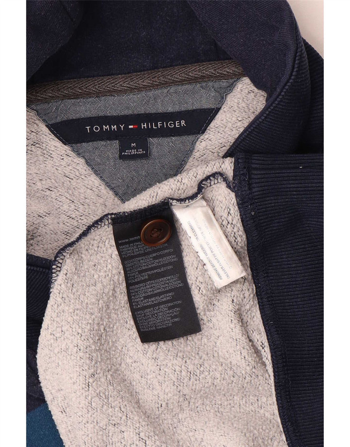 Tommy Hilfiger Herre Sweatshirt Jumper Medium Navy Blue Colourblock