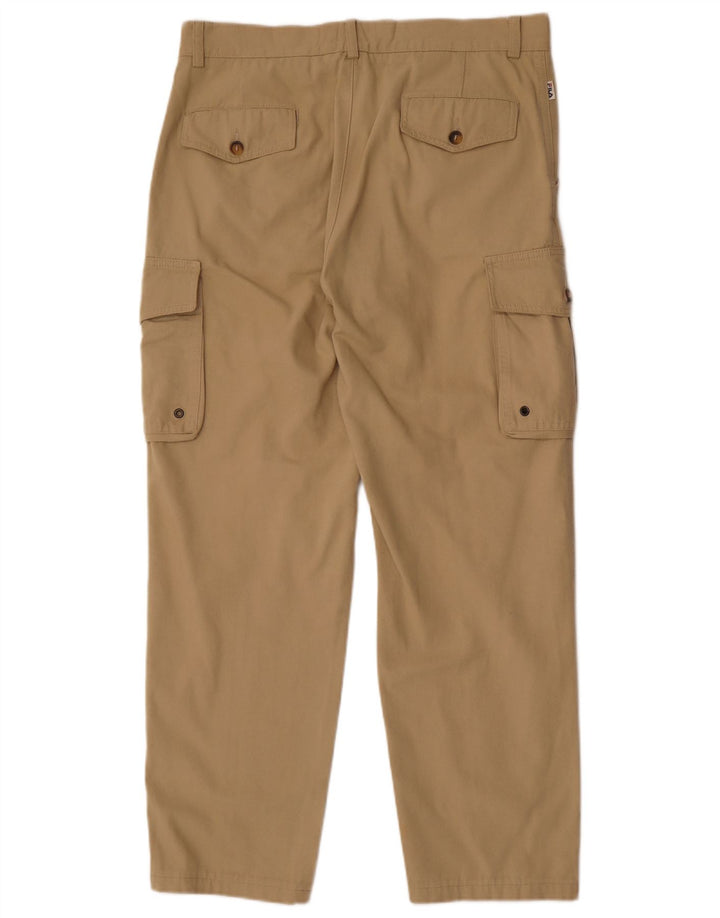 Fila Herre Straight Cargo Bukser W36 L30 Beige Bomuld