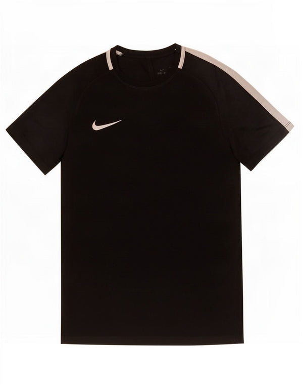 Nike Herre Dri Fit T-shirt Top Medium Sort Colourblock Polyester