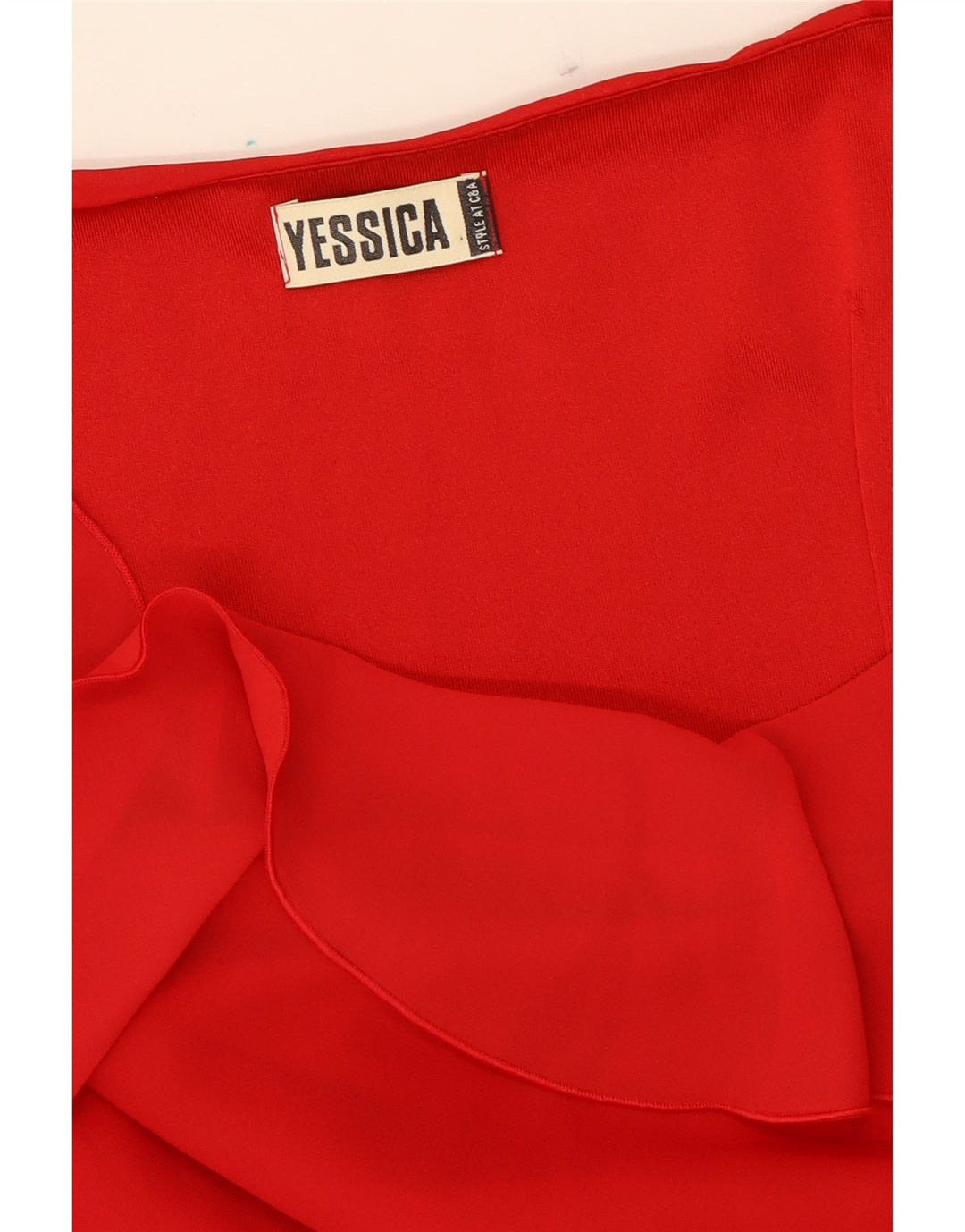 YESSICA Womens Sleeveless Asymmetrical Dress UK 12 Medium Red Vintage Yessica and Second-Hand Yessica from Messina Hembry 
