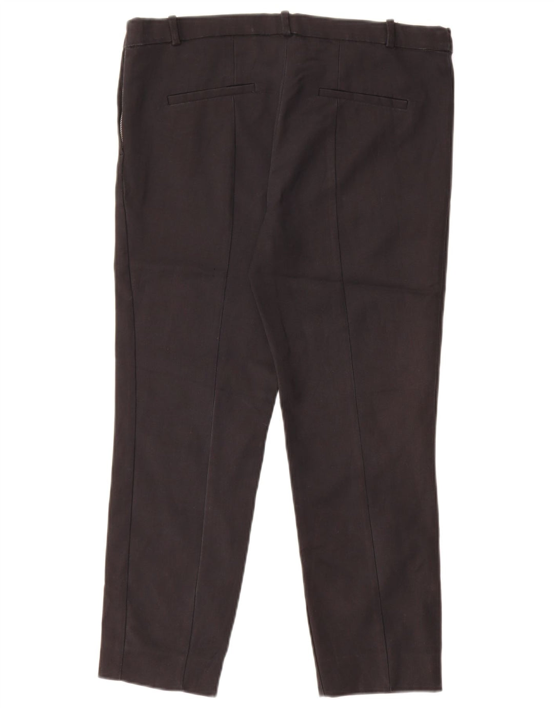 Zara Dame Slim Cropped Trousers Large W34 L24 Sort