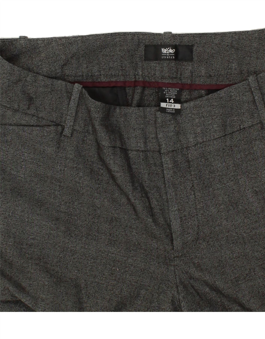 MOSSIMO Womens Straight Casual Trousers US 14 XL W40 L32 Grey Polyester Vintage Mossimo and Second-Hand Mossimo from Messina Hembry 
