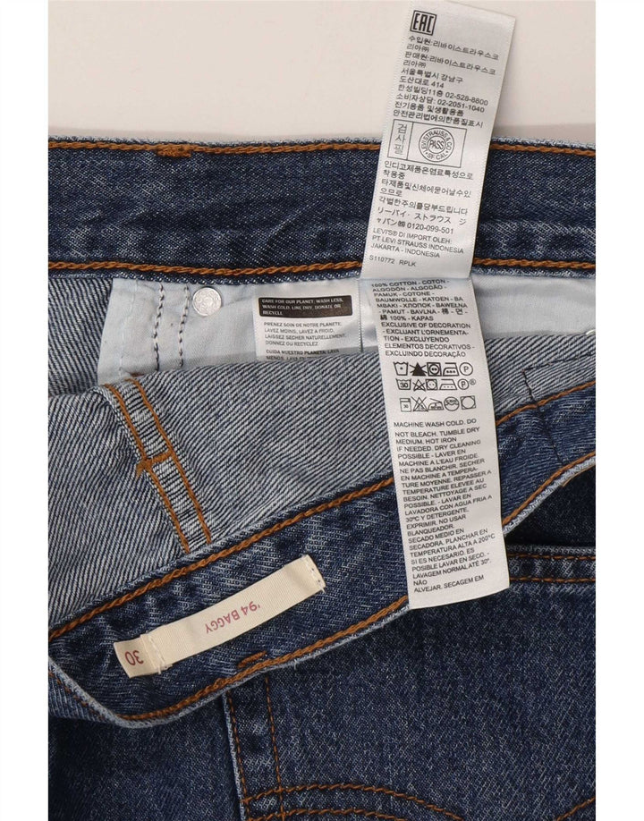 Levi's Dame Baggy Loose Jeans W30 L31 Blå Bomuld