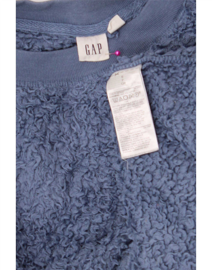 Gap Dame Oversized Fleece Jumper UK 10 Small Blue Polyester