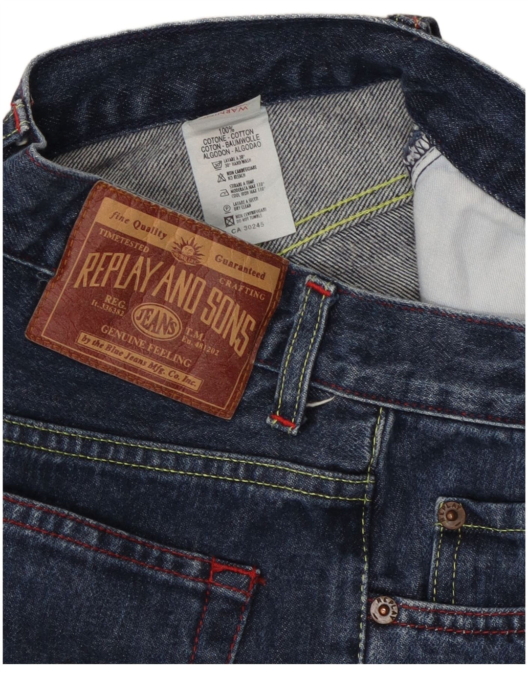 Replay Dame Straight Jeans W25 L32 Blå Bomuld
