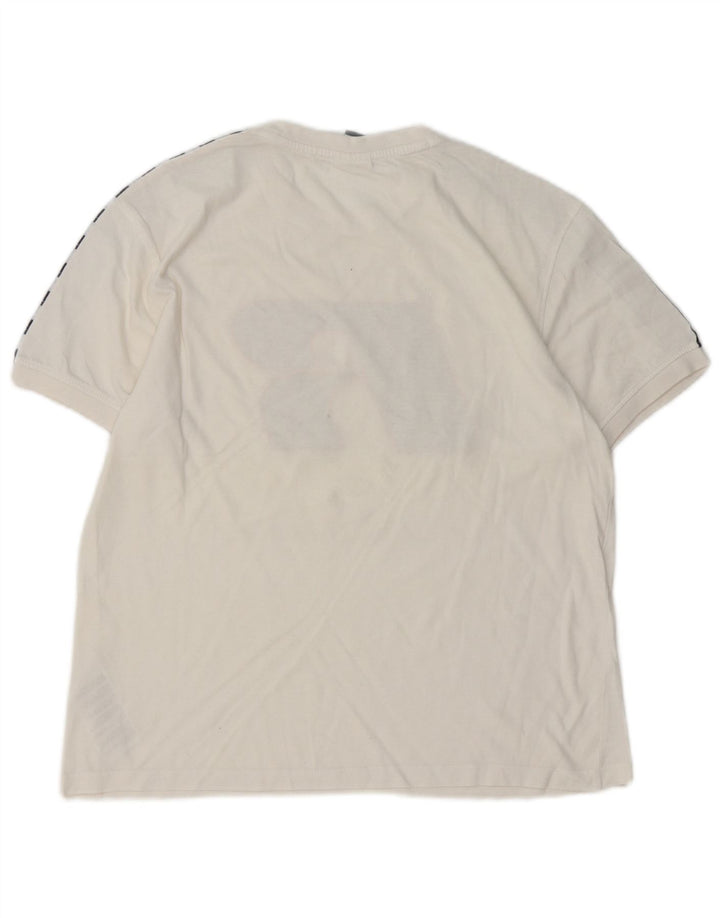 RUSSELL ATHLETIC Dame Grafisk T-Shirt Top Lille hvid bomuld