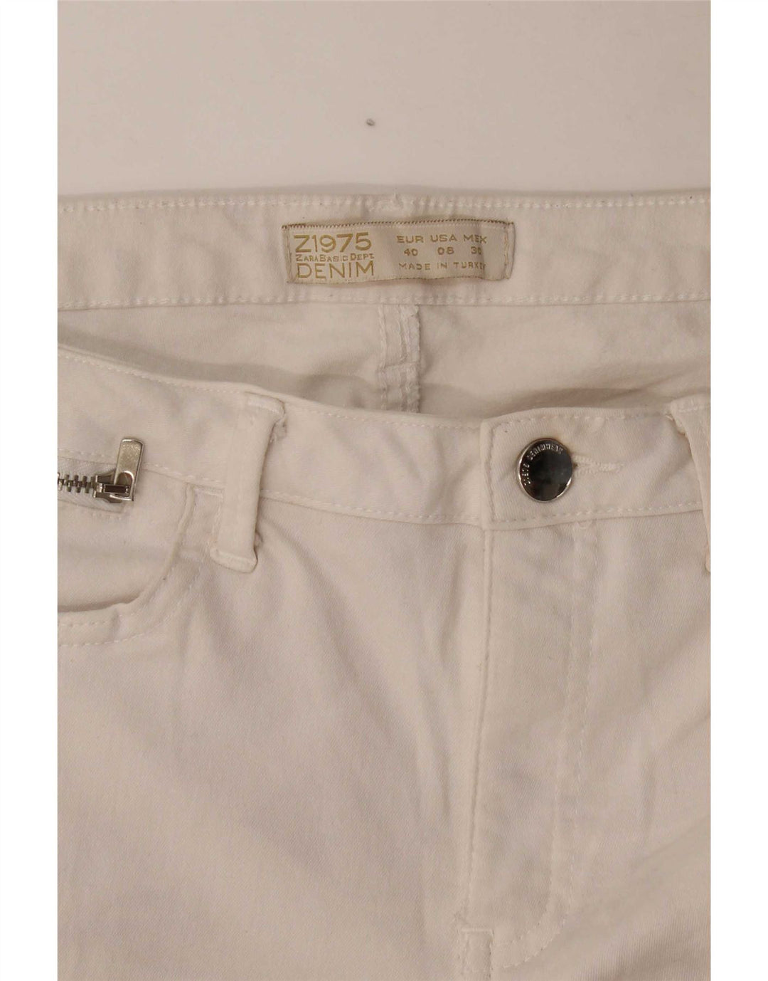 Zara Dame Skinny Jeans EU 40 Medium W30 L28 Hvid