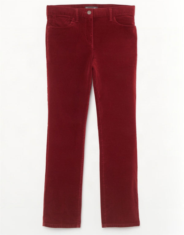 Marks & Spencer fløjlsbukser til kvinder UK 10 Small W32 L30 Burgundy