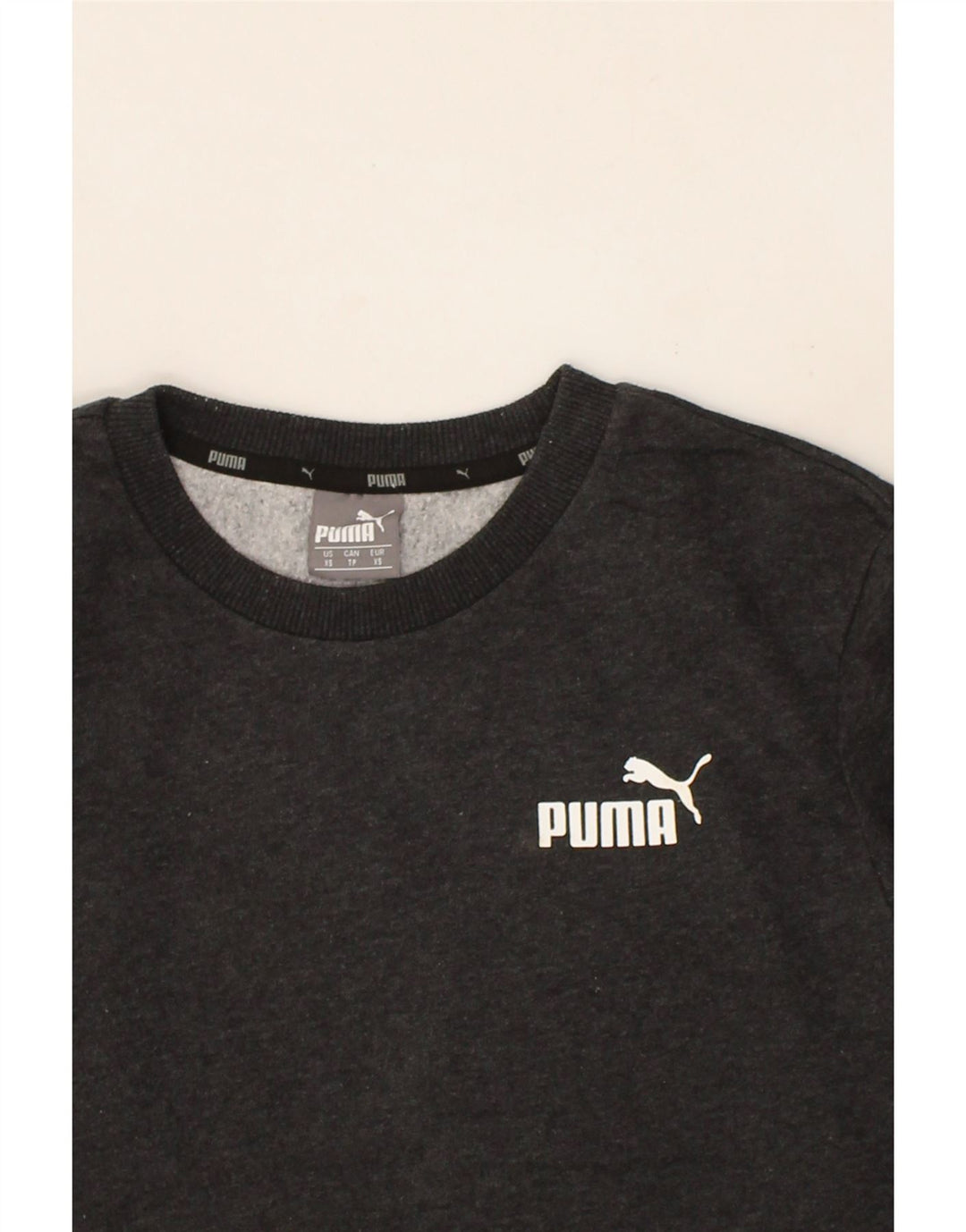 PUMA Womens Sweatshirt Jumper UK 6 XS Grey Cotton Vintage Puma and Second-Hand Puma from Messina Hembry 