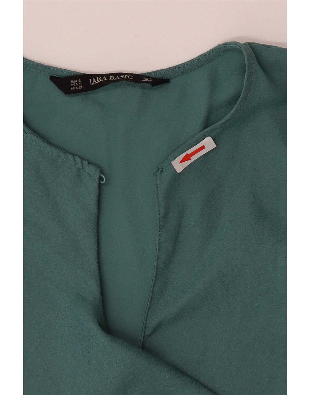 Zara Dame ærmeløs bluse Top UK 10 Lille Grøn