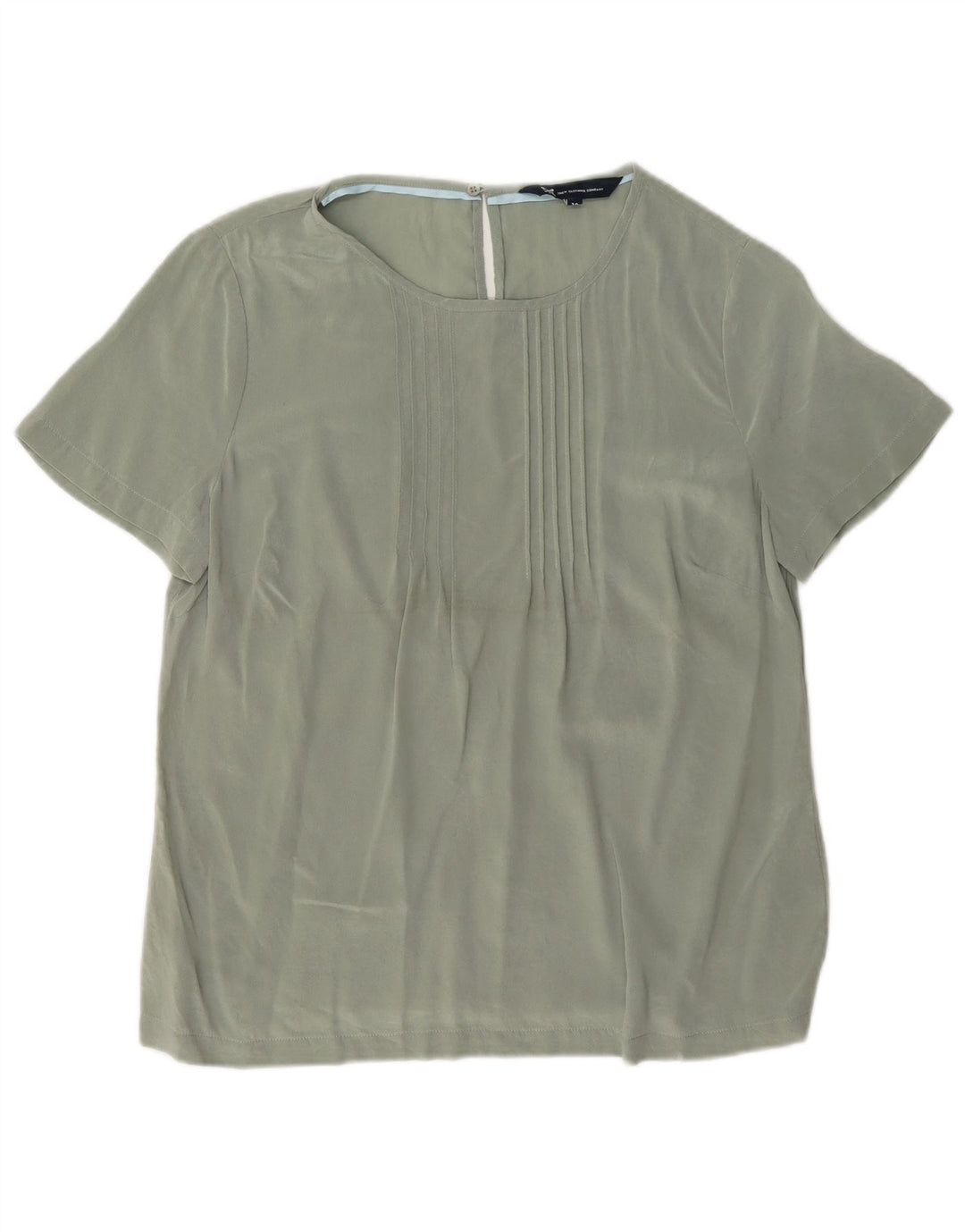 Crew Clothing Damebluse Top UK 12 Medium Green Silk