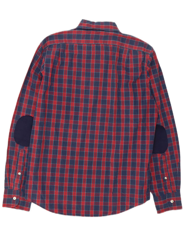 J. Crew Herre Slim Fit skjorte Medium marineblå ternet bomuld