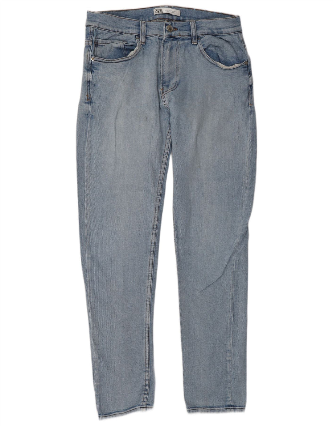 Zara Herre Slim Jeans EU 42 Large W32 L32 Blå Bomuld