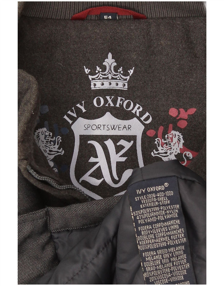 Ivy Oxford Herre Windbreaker Jacket IT 54 2XL Grå Polyester