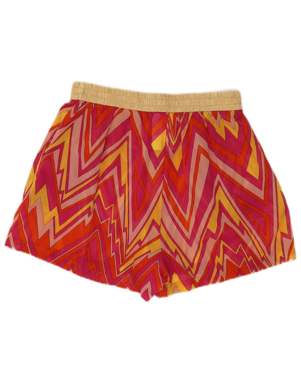 Missoni Womens High Waist Shorts Small W26 Pink Geometrisk Polyester