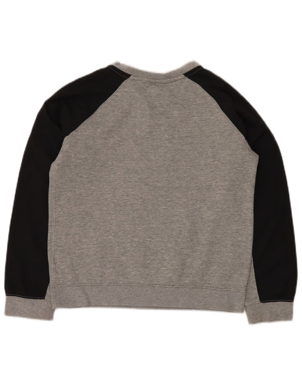 NIKE Graphic Sweatshirt Jumper 10-11 år Medium Grey Colourblock