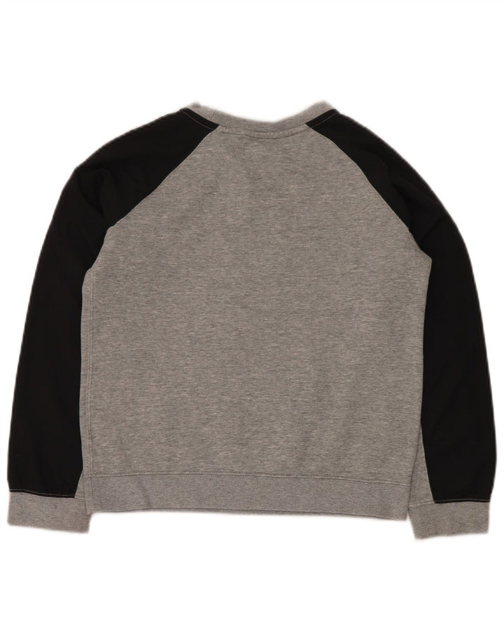 NIKE Graphic Sweatshirt Jumper 10-11 år Medium Grey Colourblock