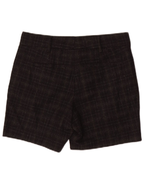 Benetton Chino Shorts til kvinder IT 38 XS W28 Grå ternet uld