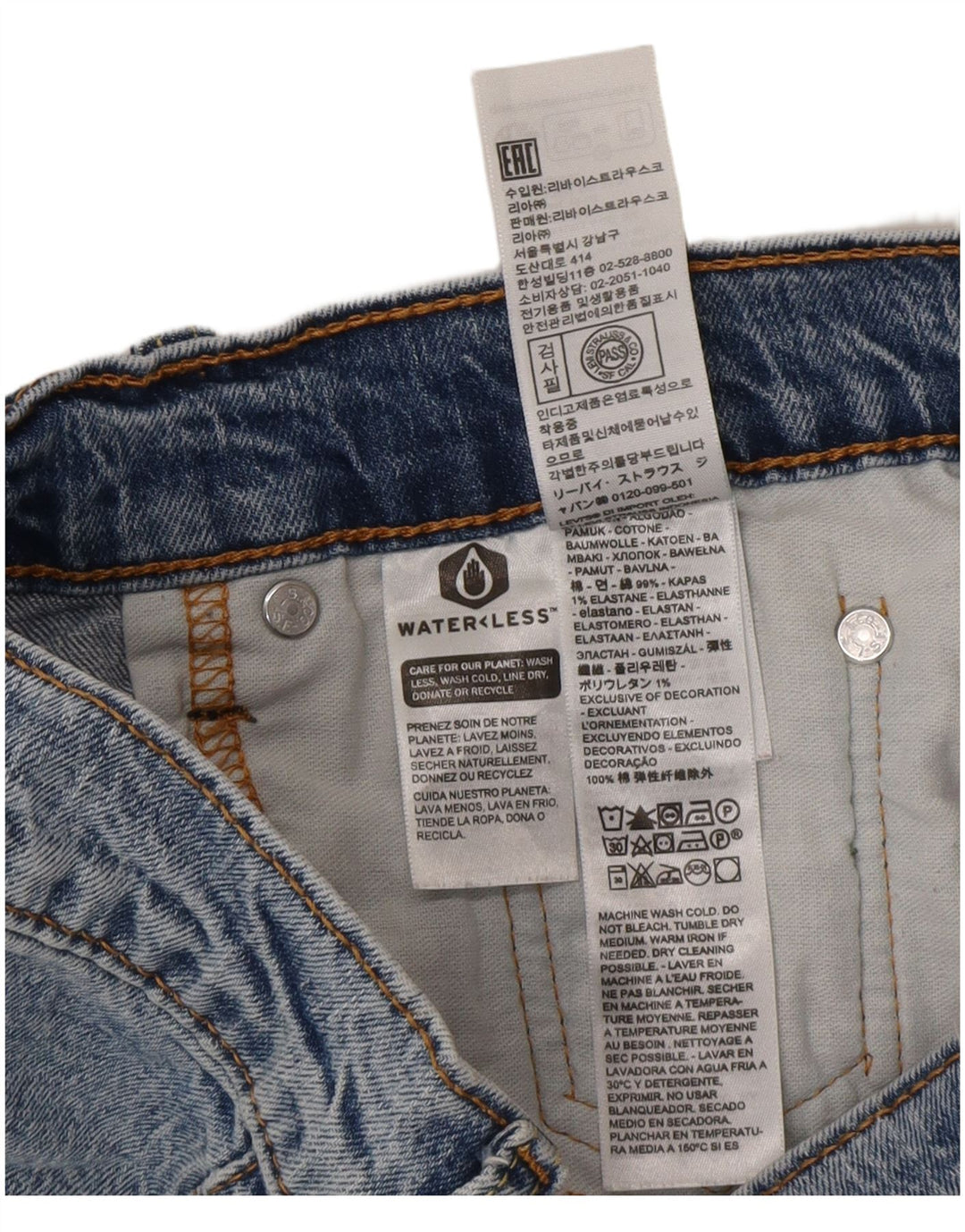 Levi's Herre 405 denimshorts W29 Små blå bomuld