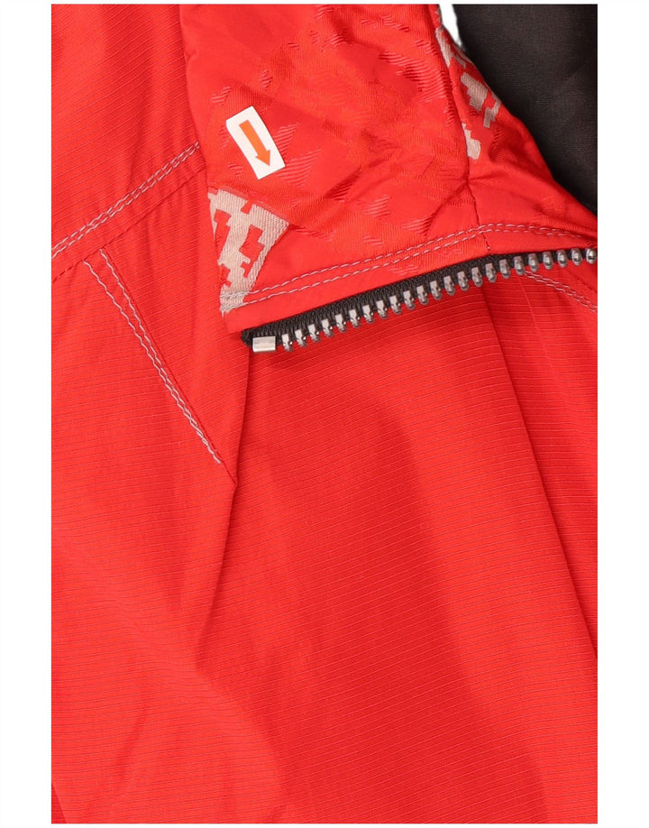 VINTAGE Herre Grafisk Gilet UK 40 Large Rød Polyamid