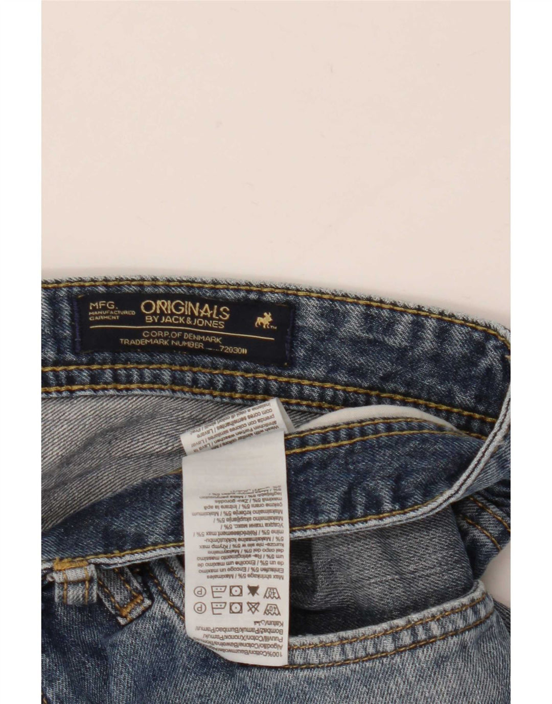 Jack & Jones denimshorts til mænd store W36 blå bomuld
