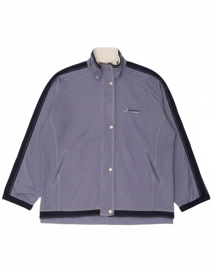 Diadora Womens Oversized træningsdragt Topjakke UK 18 XL Blå Colourblock