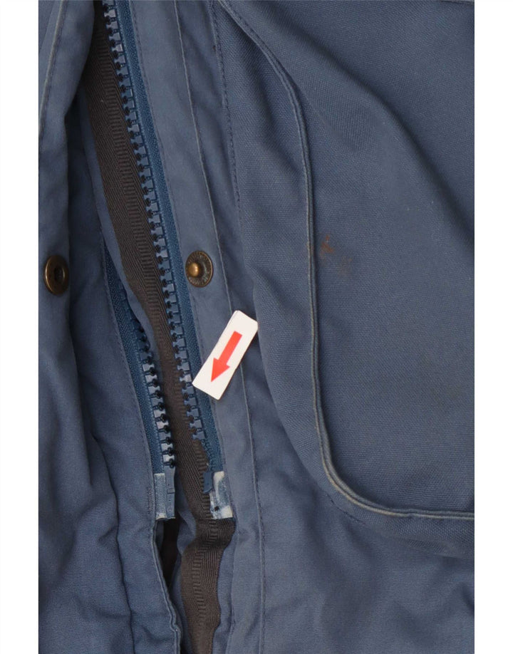 Fjall Raven Dame Hooded Parka Jacket UK 16 Large Blue Polyamide