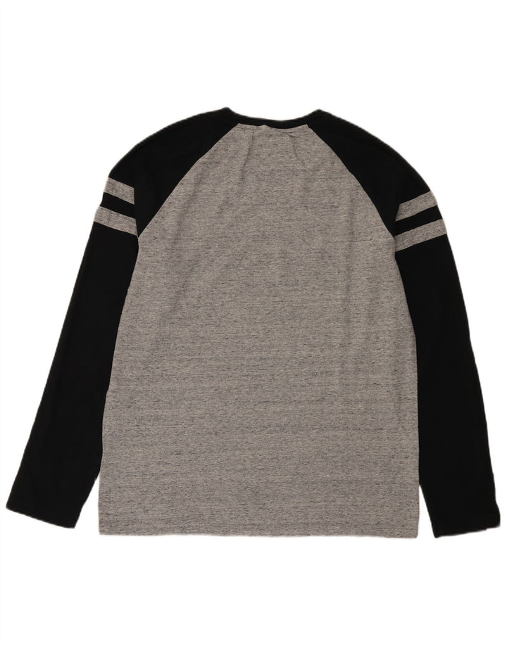 Superdry Herre Top Langærmet XL Grå Colourblock Bomuld