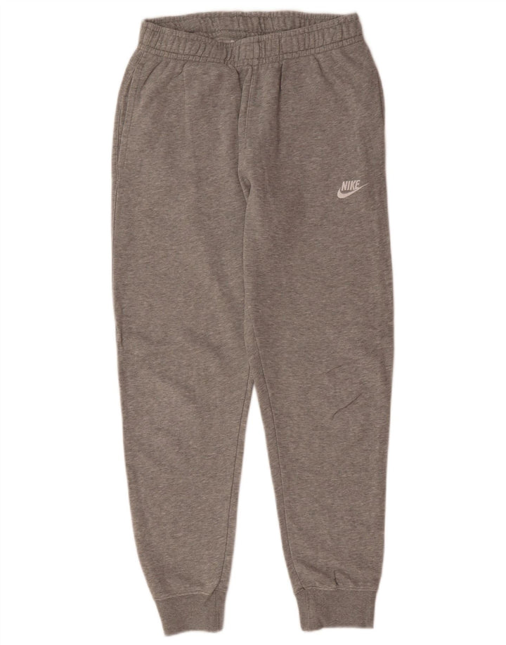 NIKE Mens Tracksuit Trousers Joggers Small  Grey Cotton