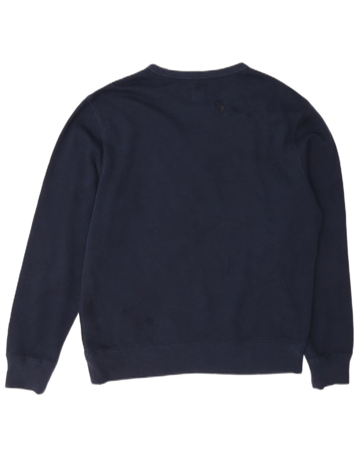 Gap Herre Grafisk Sweatshirt Jumper Medium Navyblå Bomuld
