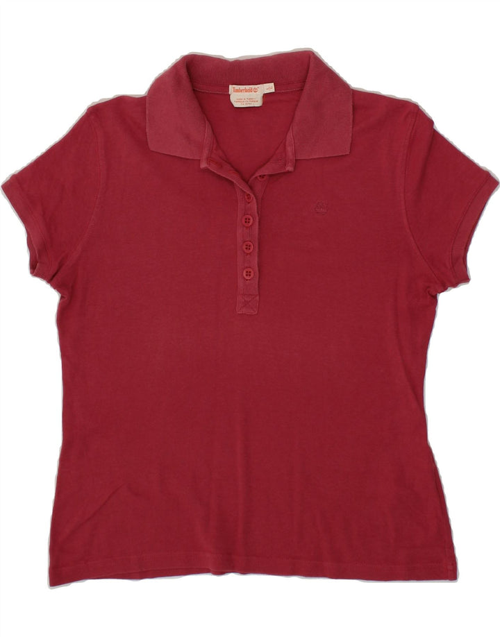 TIMBERLAND Womens Polo Shirt UK 16 Large Red Cotton Vintage Timberland and Second-Hand Timberland from Messina Hembry 