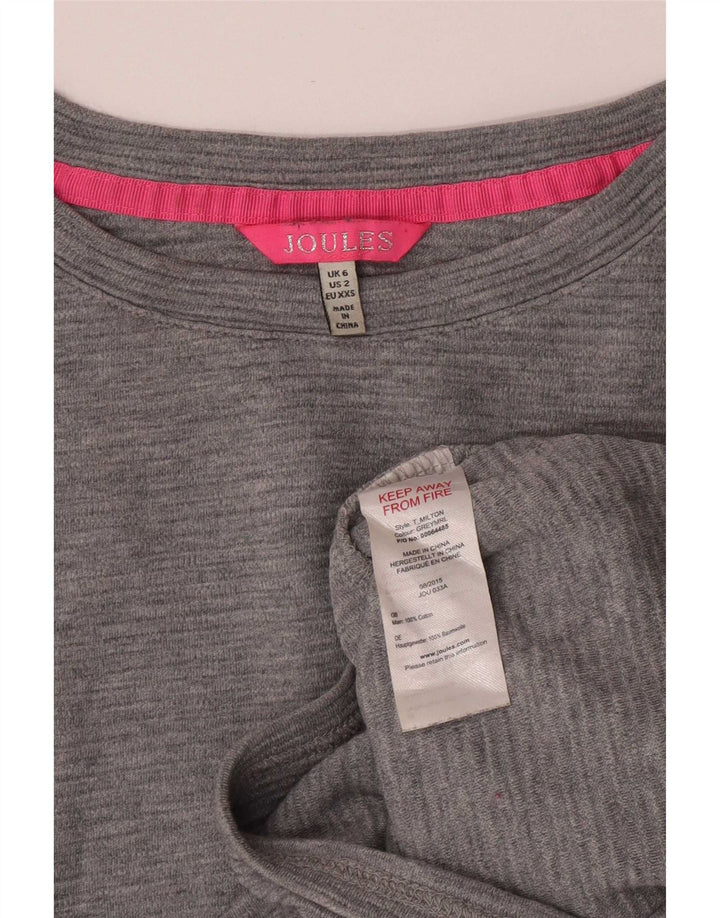 Joules Dame Oversized Top Langærmet UK 6 XS Grå Bomuld