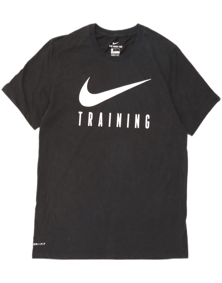 Nike Herre Dri Fit Grafisk T-Shirt Top Stor Sort