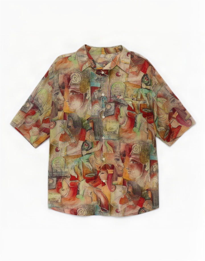 Votum Jacques Britt Herre grafisk skjorte str. 40 15 3/4 Medium Flerfarvet