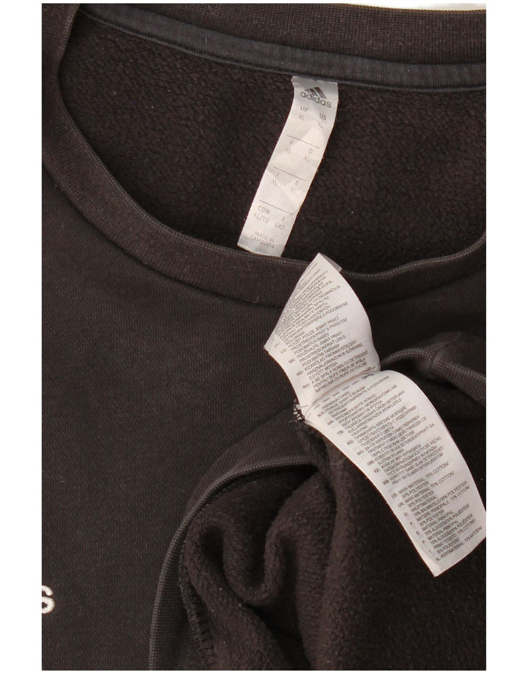 ADIDAS Sweatshirt til mænd XL Sort bomuld