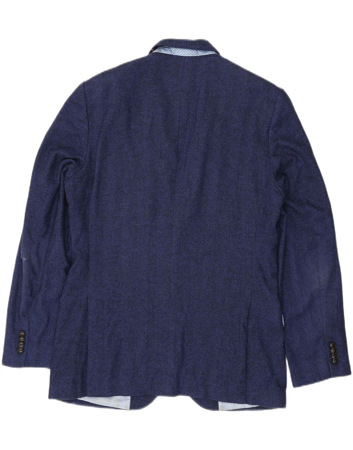 Marks & Spencer Herre Tailored Fit Blazer Jacket UK 40 Large Navy Blue