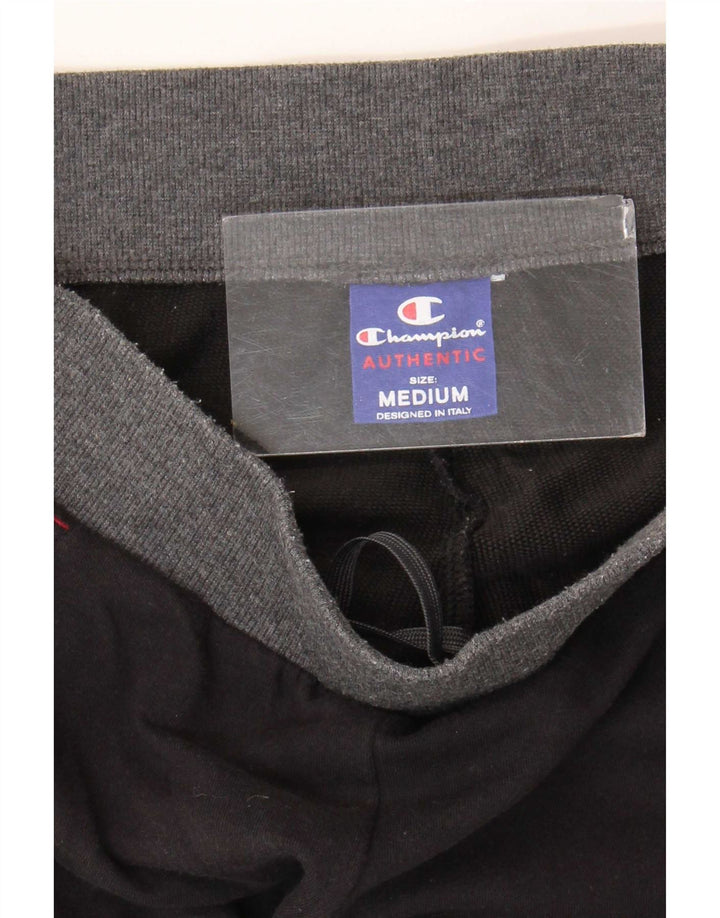 Champion Womens Crop træningsdragt Bukser UK 12 Medium Black Colourblock
