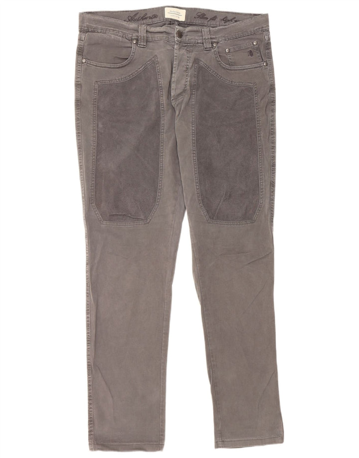 JECKERSON Herre Slim Fit Casual Bukser W38 L33 Grå Bomuld