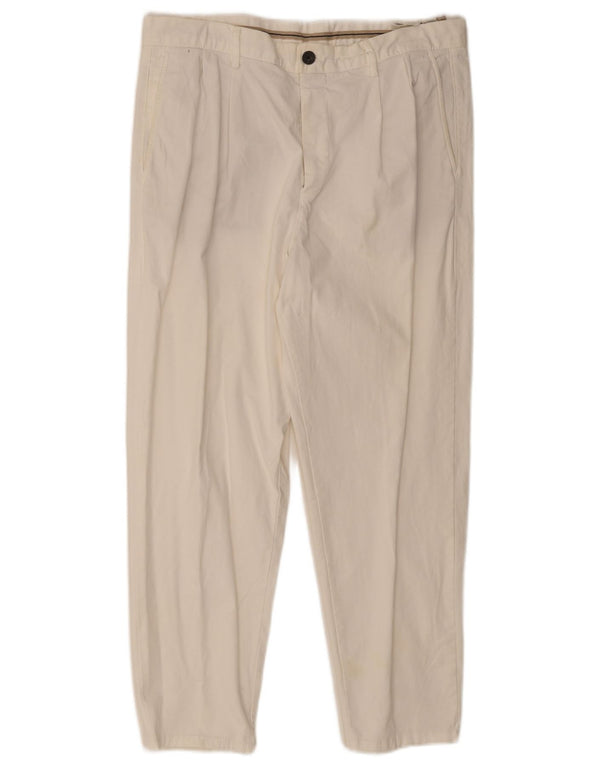 Zara Herre Pegged Chino Bukser EU 44 Large W34 L26 Hvid