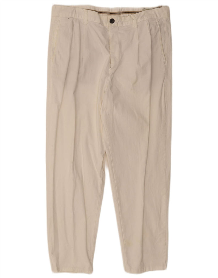 Zara Herre Pegged Chino Bukser EU 44 Large W34 L26 Hvid