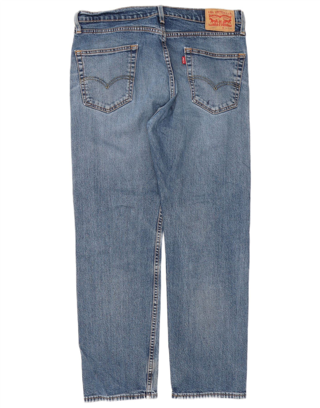 Levi's Herre 505 Regular Straight Jeans W34 L30 Blue Cotton