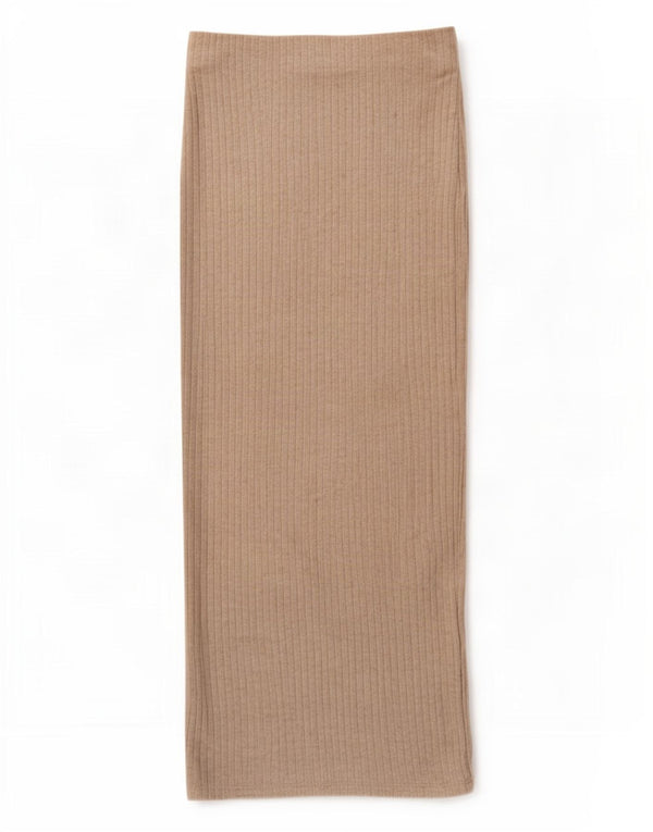 Zara Dame Højtalje Maxi Nederdel Small W26 Beige Viscose