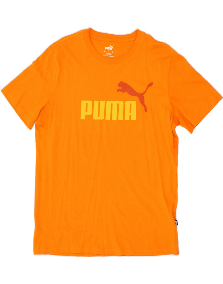 PUMA Mens Graphic T-Shirt Top Medium Orange Cotton Vintage Puma and Second-Hand Puma from Messina Hembry 