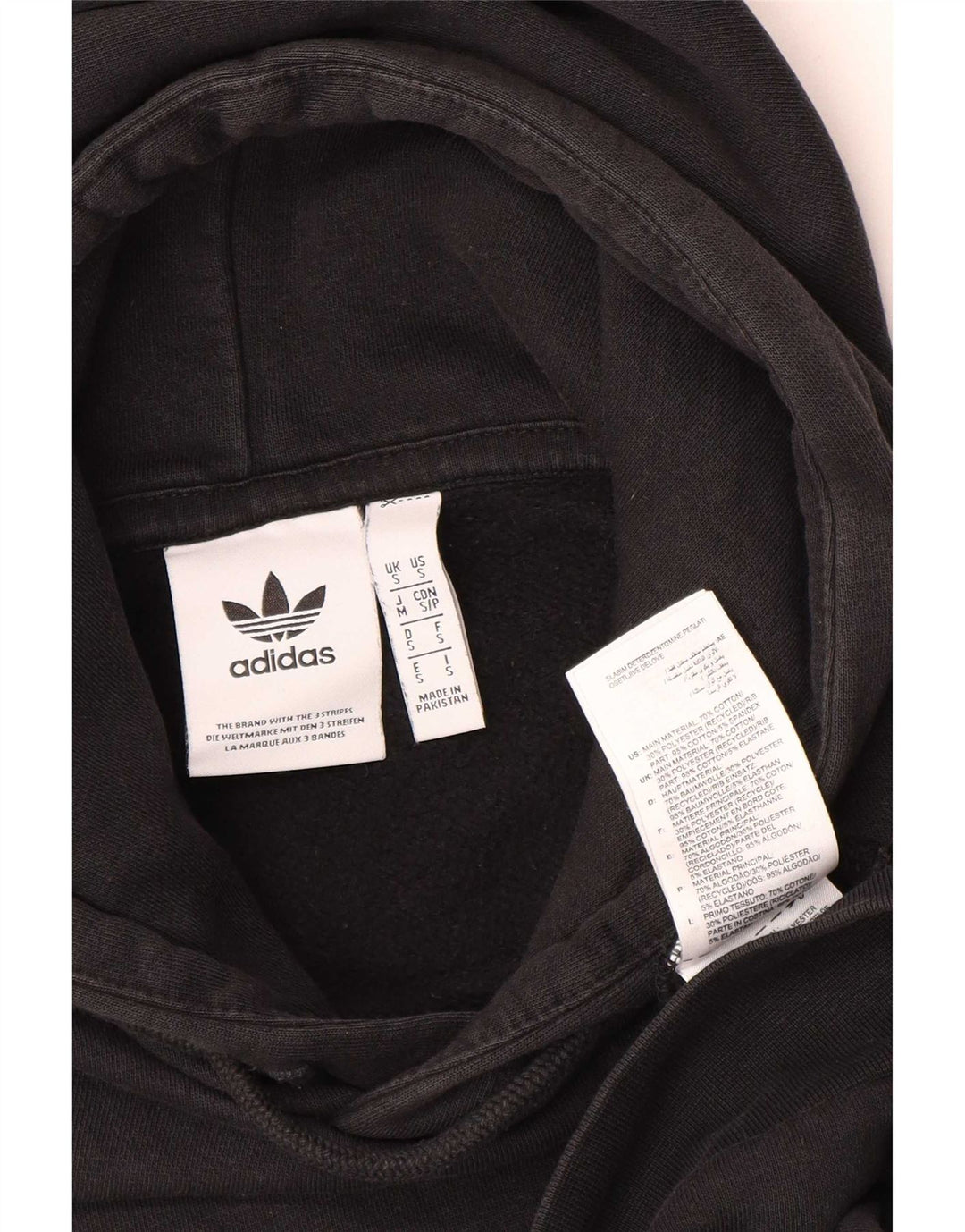 Adidas Hættetrøje til mænd, lille sort bomuld