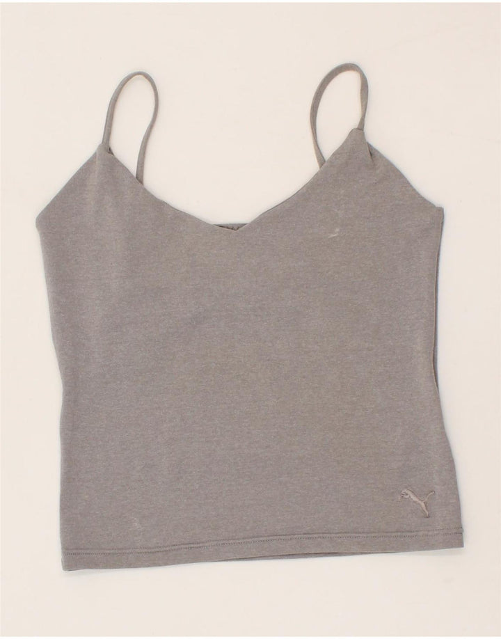 PUMA Womens Crop Cami Top UK 12 Medium Grey Vintage Puma and Second-Hand Puma from Messina Hembry 